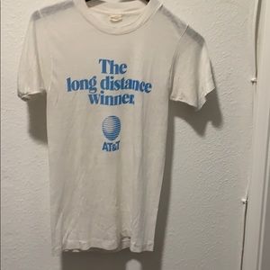 Vintage white AT&T logo tee